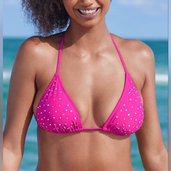 VENUS Jeweled Triangle Bikini Top, size XS - Picture 5 of 10